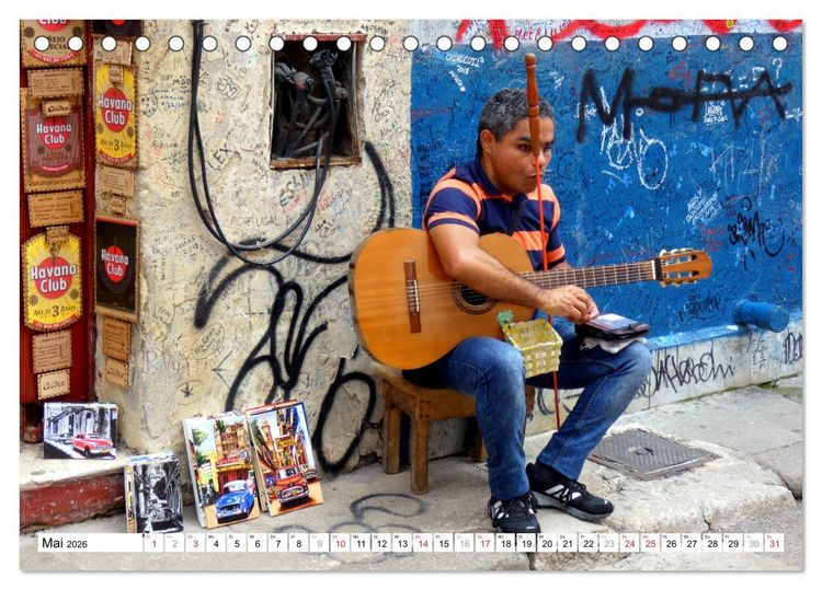 Produktbild: M&uacute;sica Cubana - Karibische Kl&auml;nge aus Kuba (Tischkalender 2026 DIN A5 quer), CALVENDO Monatskalender