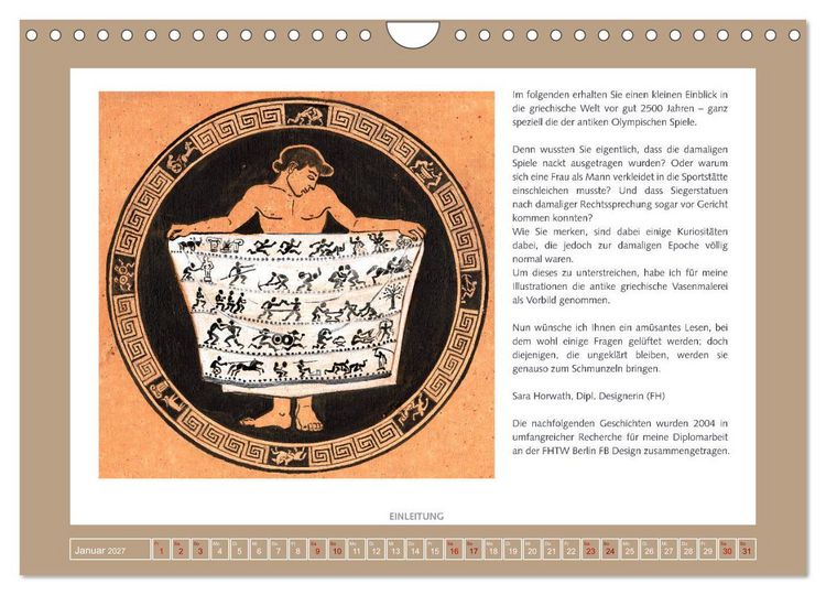 Produktbild: Kurioses im Antiken Olympia (Wandkalender 2027 DIN A4 quer), CALVENDO Monatskalender