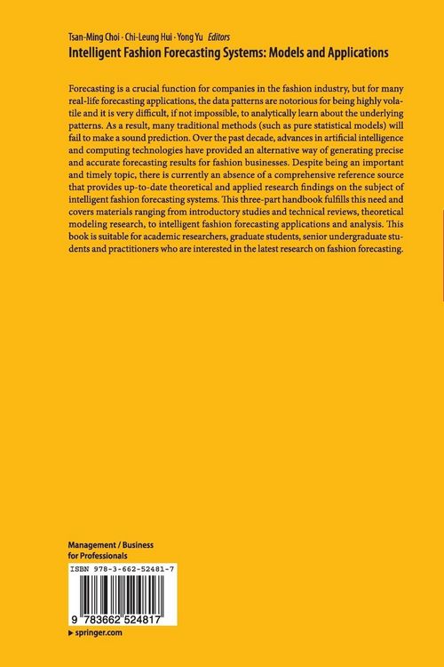 Produktbild: Intelligent Fashion Forecasting Systems: Models and Applications