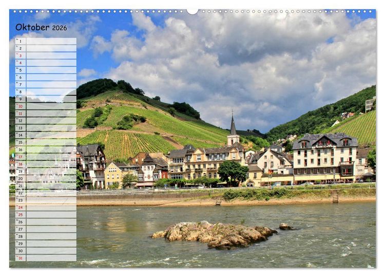 Produktbild: Von Lahnstein bis R&uuml;desheim - Am wundersch&ouml;nen Mittelrhein (Wandkalender 2026 DIN A2 quer), CALVENDO Monatskalender
