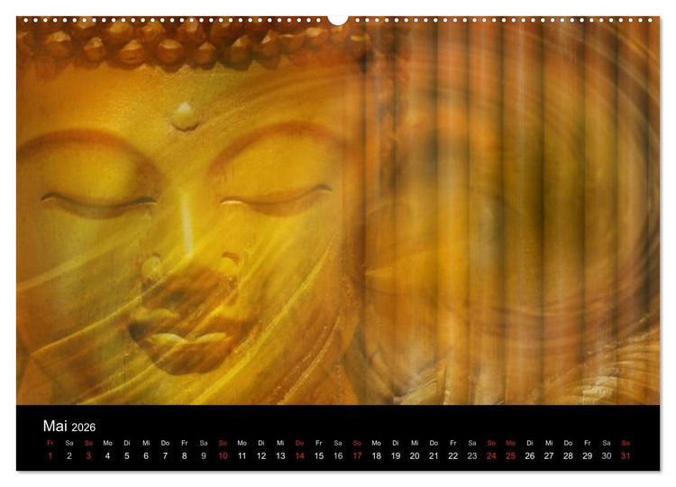 Produktbild: Buddha und Yin Yang (Wandkalender 2026 DIN A2 quer), CALVENDO Monatskalender