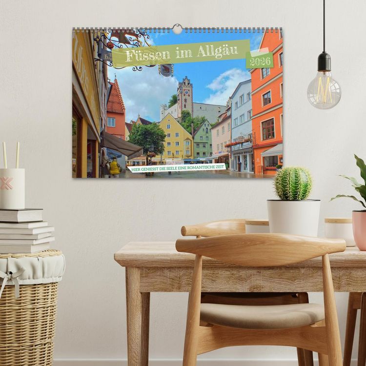 Produktbild: F&uuml;ssen im Allg&auml;u &ndash; Hier genie&szlig;t die Seele eine romantische Zeit (Wandkalender 2026 DIN A3 quer), CALVENDO Monatskalender