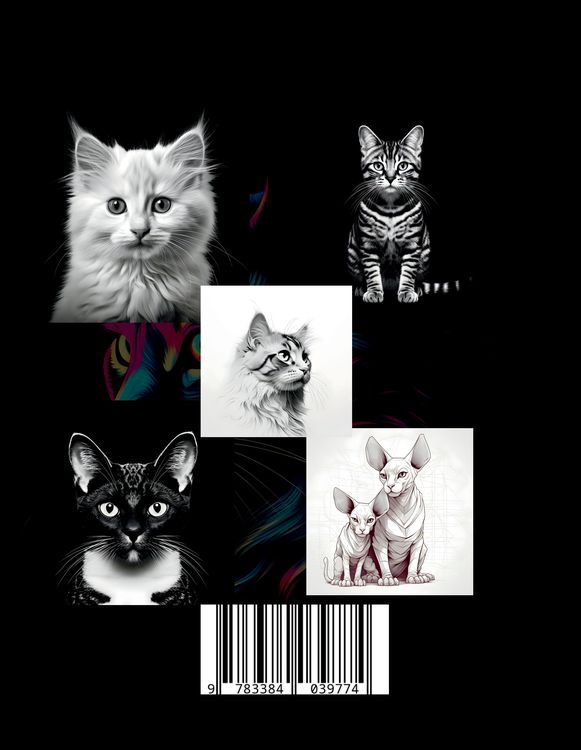Produktbild: Katzen Malbuch &bdquo;Fotorealistisch&ldquo;.