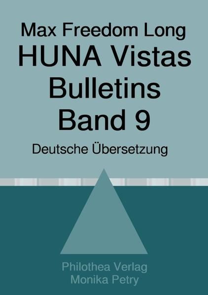 Produktbild: Max Freedom Long, HUNA Vistas Bulletins, Band 9 (1958-1960)