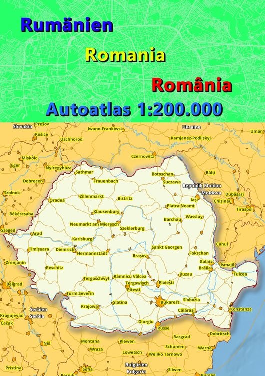 Produktbild: Rum&auml;nien Autoatlas, Stra&szlig;enatlas 2023/2024 1:200.000 (Rom&acirc;nia)