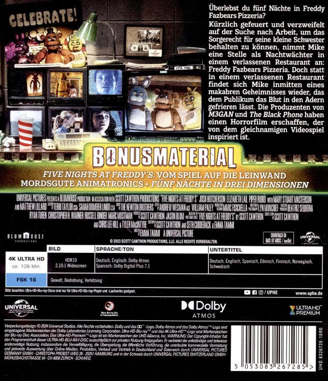 Produktbild: Five Nights at Freddy's (4K Ultra HD)