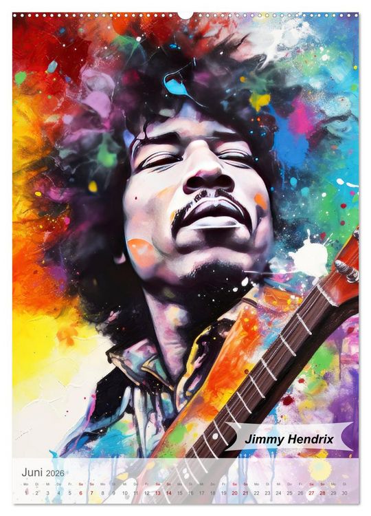Produktbild: POP Legenden in Pop-Art (hochwertiger Premium Wandkalender 2026 DIN A2 hoch), Kunstdruck in Hochglanz