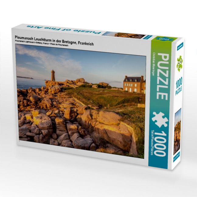 Produktbild: CALVENDO Puzzle Ploumanach Leuchtturm in der Bretagne, Frankeich | 1000 Teile Lege-Gr&ouml;&szlig;e 64x48cm Foto-Puzzle f&uuml;r gl&uuml;ckliche Stunden