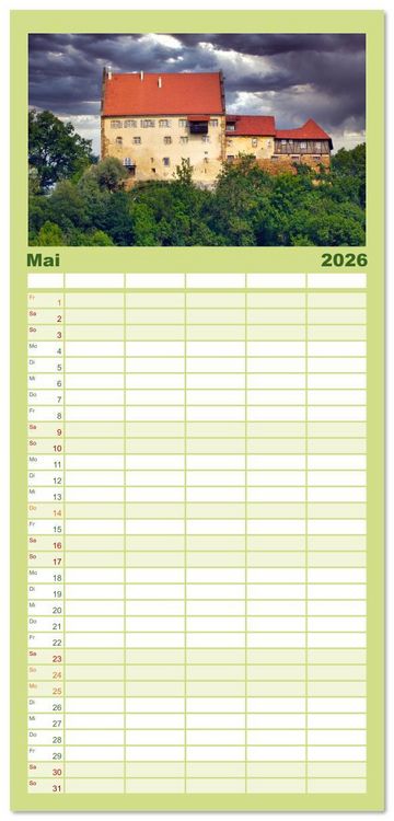 Produktbild: Familienplaner 2026 - Rund um Esslingen mit 5 Spalten (Wandkalender, 21 x 45 cm) CALVENDO