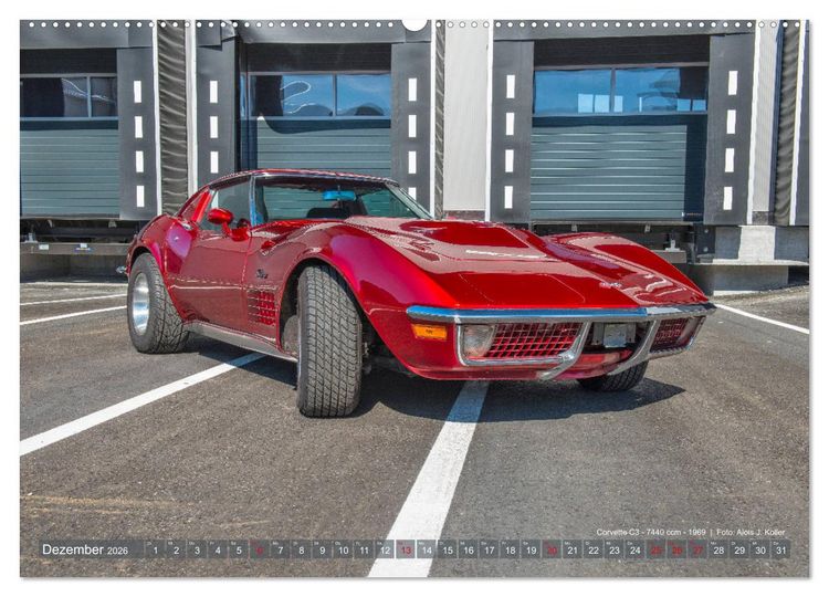 Produktbild: Corvette Oldtimer 2026 (hochwertiger Premium Wandkalender 2026 DIN A2 quer), Kunstdruck in Hochglanz