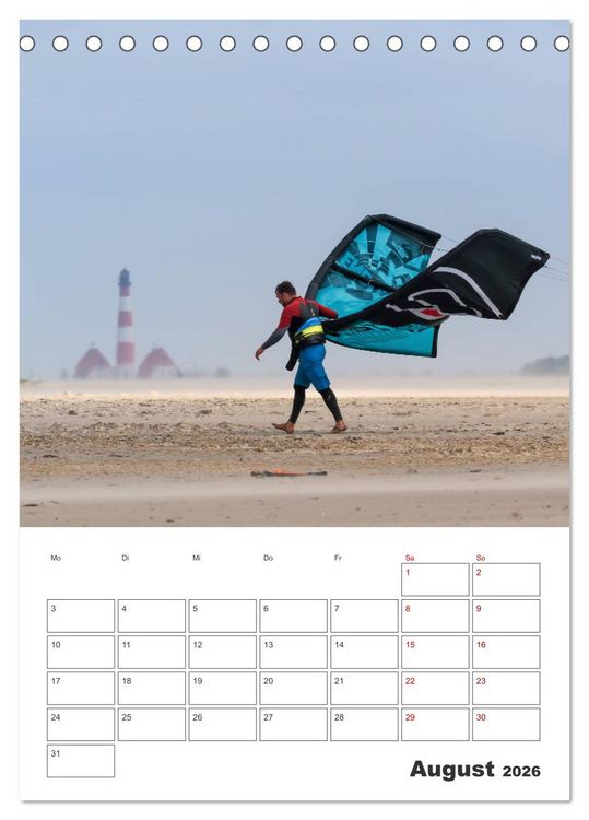 Produktbild: Sankt Peter-Ording Sonne, Strand und Meer (Tischkalender 2026 DIN A5 hoch), CALVENDO Monatskalender