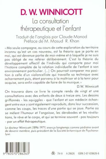 Produktbild: La consultation th&eacute;rapeutique et l'enfant