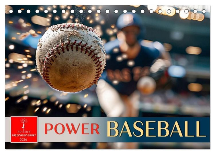 Produktbild: Power Baseball (Tischkalender 2026 DIN A5 quer), CALVENDO Monatskalender