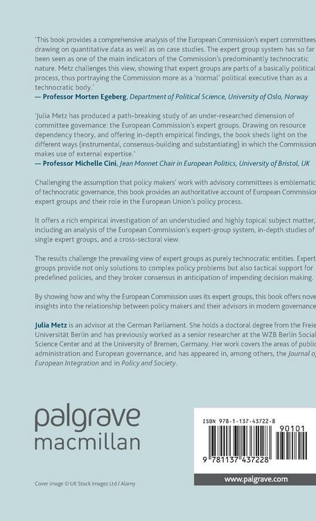 Produktbild: The European Commission, Expert Groups, and the Policy Process