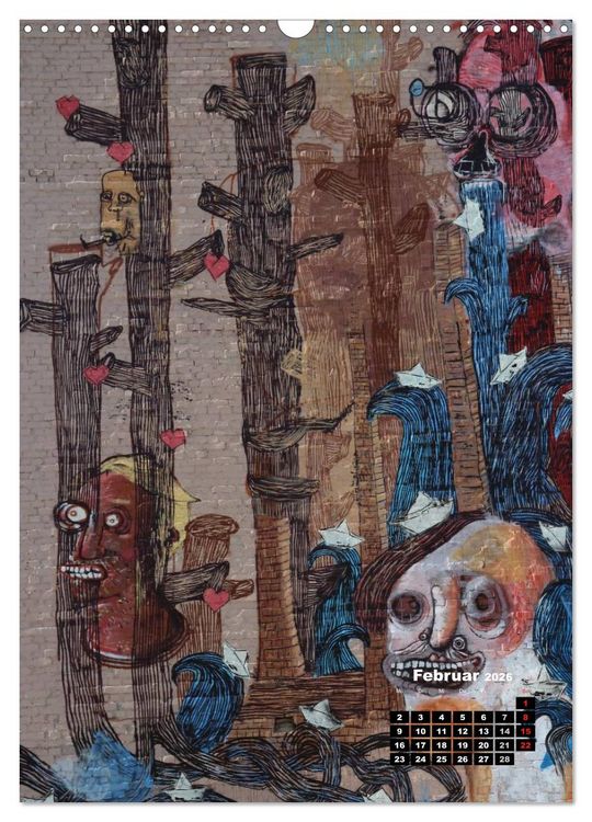 Produktbild: Graffiti & Streetart 2026 (Wandkalender 2026 DIN A3 hoch), CALVENDO Monatskalender