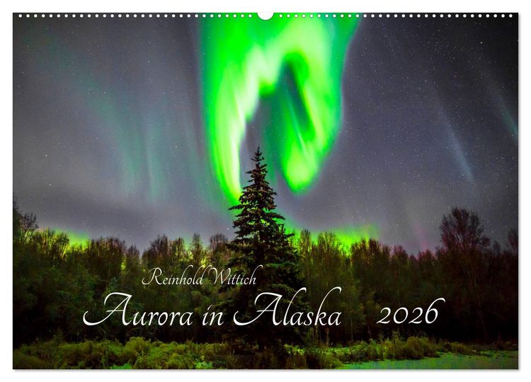 Produktbild: Aurora in Alaska (Wandkalender 2026 DIN A2 quer), CALVENDO Monatskalender