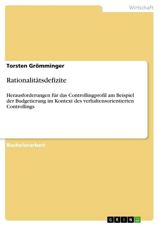 Produktbild: Rationalit&auml;tsdefizite