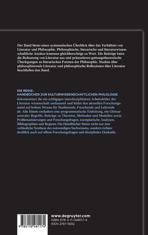 Produktbild: Handbuch Literatur & Philosophie
