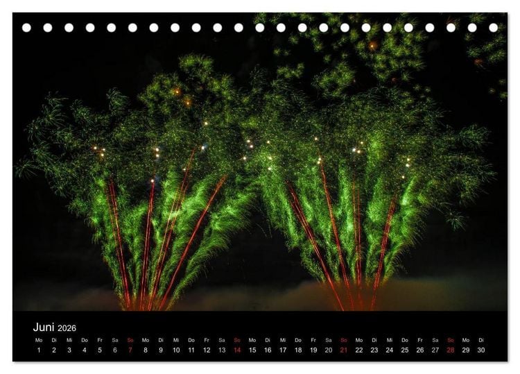 Produktbild: Das Feuerwerk (Tischkalender 2026 DIN A5 quer), CALVENDO Monatskalender