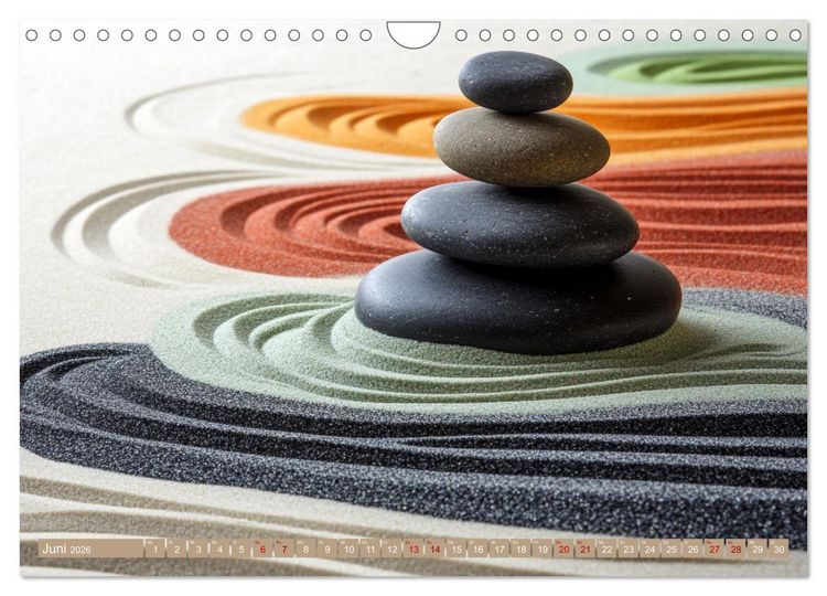 Produktbild: Farbenfrohe Wege zur Stille des Zen (Wandkalender 2026 DIN A4 quer), CALVENDO Monatskalender