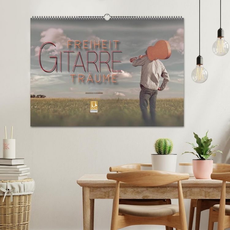 Produktbild: Gitarre - Freiheit Tr&auml;ume (Wandkalender 2026 DIN A2 quer), CALVENDO Monatskalender