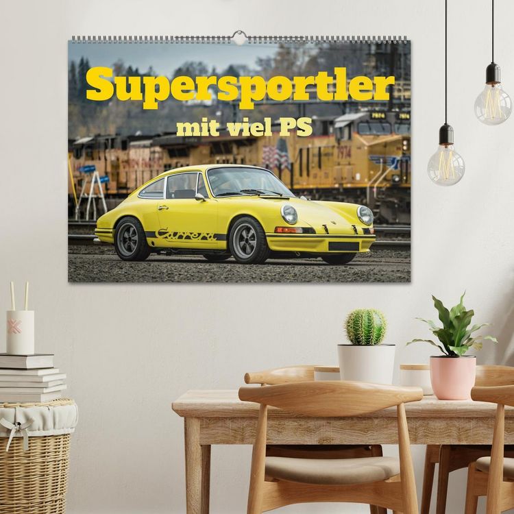 Produktbild: Supersportler mit viel PS (Wandkalender 2026 DIN A2 quer), CALVENDO Monatskalender