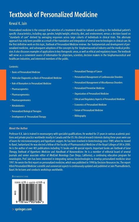 Produktbild: Textbook of Personalized Medicine