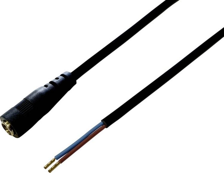 Produktbild: TRU COMPONENTS TC-2511303 Niedervolt-Anschlusskabel Niedervolt-Buchse - offene Kabelenden 5.50 mm 2.10 mm 0.50 m 1 St.