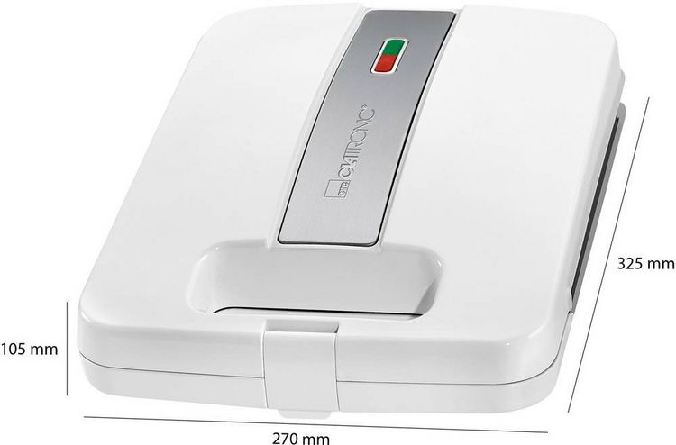 Produktbild: Clatronic ST3629 Sandwich-Toaster Wei&szlig;, Silber