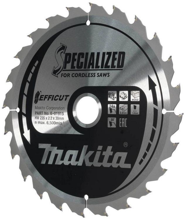 Produktbild: Makita E-01915 Kreiss&auml;geblatt 235 x 30 x 2.2mm Z&auml;hneanzahl: 24 1St.