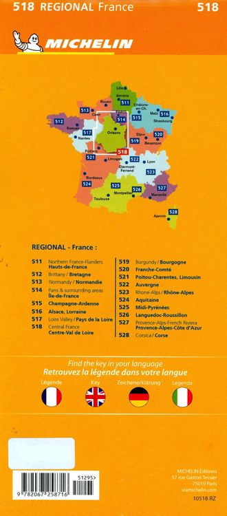 Produktbild: Michelin Zentralfrankreich