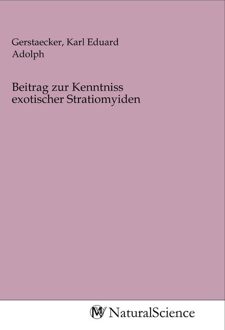 Produktbild: Beitrag zur Kenntniss exotischer Stratiomyiden