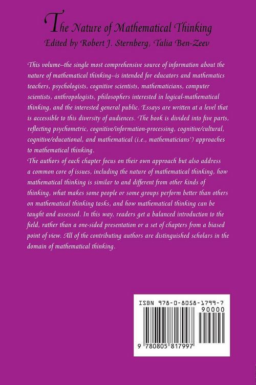 Produktbild: The Nature of Mathematical Thinking