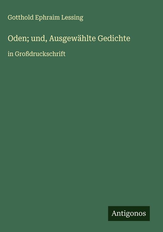 Produktbild: Oden; und, Ausgew&auml;hlte Gedichte