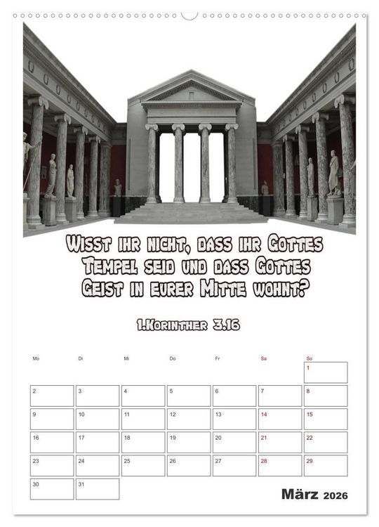 Produktbild: drei.sechzehn - Der Jesus Kalender (hochwertiger Premium Wandkalender 2026 DIN A2 hoch), Kunstdruck in Hochglanz