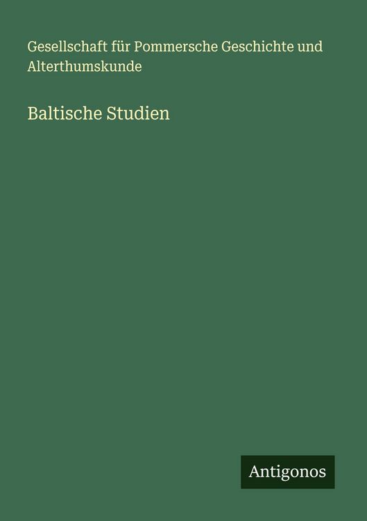 Produktbild: Baltische Studien