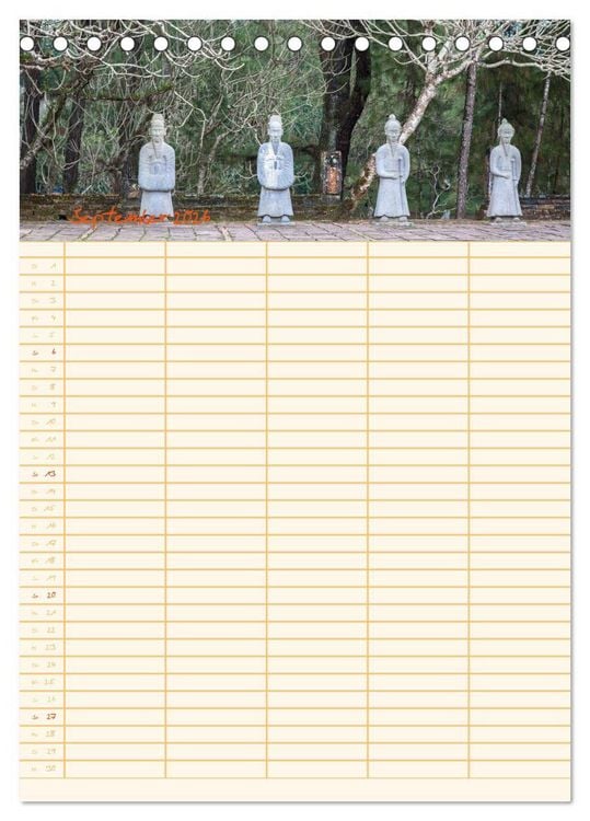 Produktbild: EXOTISCHES S&Uuml;DOSTASIEN - Familienplaner 2026 (Tischkalender 2026 DIN A5 hoch), CALVENDO Monatskalender