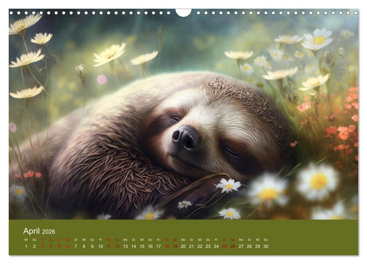 Produktbild: Der Kalender f&uuml;r echte Faultiere (Wandkalender 2026 DIN A3 quer), CALVENDO Monatskalender
