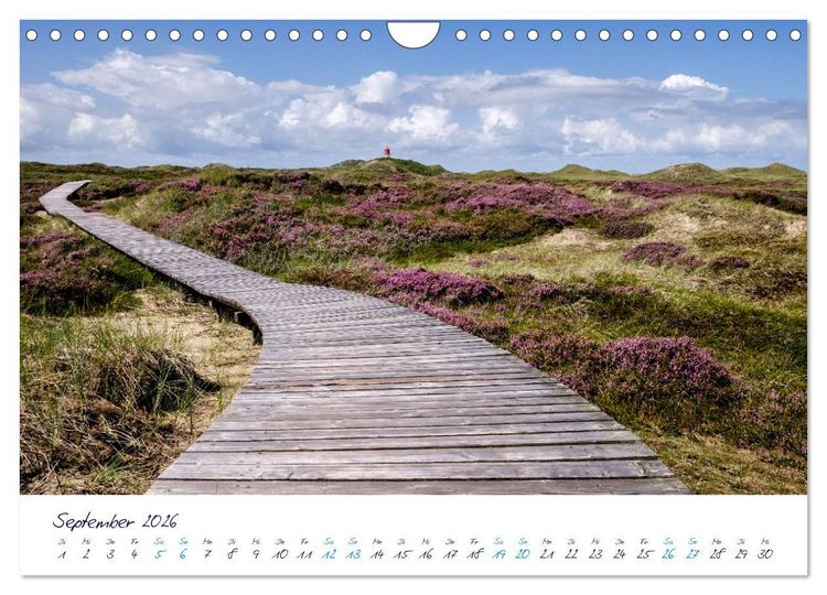 Produktbild: Nordfriesland - weiter Horizont, faszinierende Natur, idyllische St&auml;dte (Wandkalender 2026 DIN A4 quer), CALVENDO Monatskalender