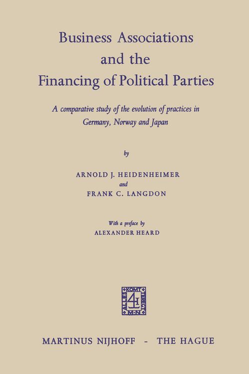 Produktbild: Business Associations and the Financing of Political Parties