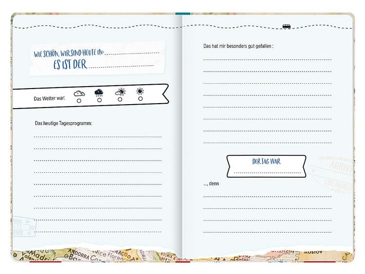 Produktbild: Reisetagebuch (Landkarte)