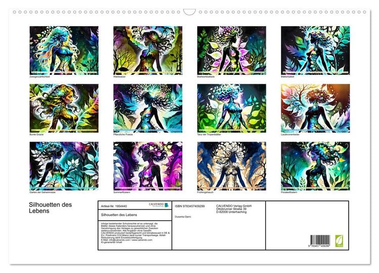 Produktbild: Silhouetten des Lebens (Wandkalender 2026 DIN A2 quer), CALVENDO Monatskalender