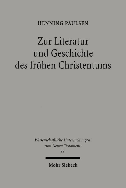 Produktbild: Zur Literatur und Geschichte des fr&uuml;hen Christentums