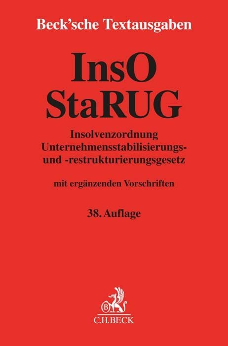 Produktbild: Insolvenzordnung / Unternehmensstabilisierungs- und -restrukturierungsgesetz