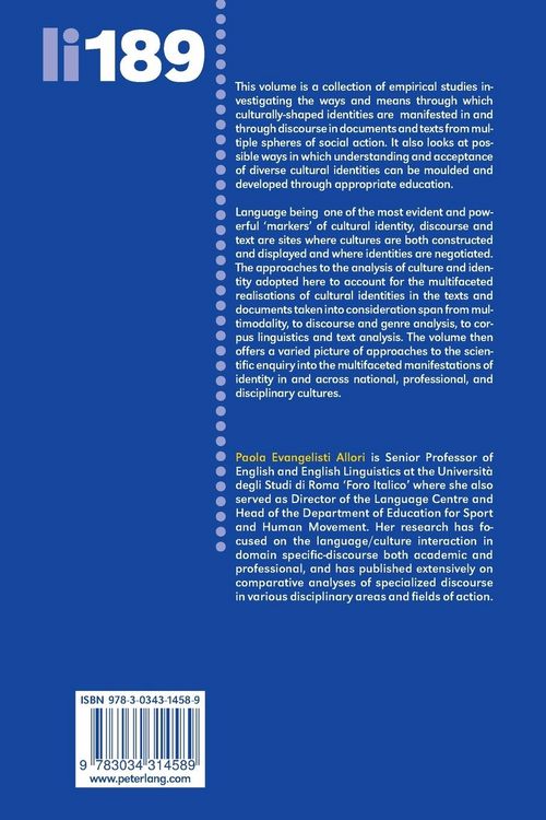Produktbild: Identities in and across Cultures