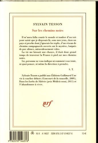 Produktbild: Tesson, S: Sur les chemins noirs
