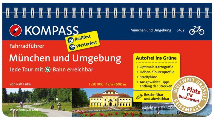 Produktbild: KOMPASS Fahrradf&uuml;hrer M&uuml;nchen und Umgebung - Jede Tour mit S-Bahn erreichbar