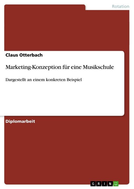 Produktbild: Marketing-Konzeption f&uuml;r eine Musikschule