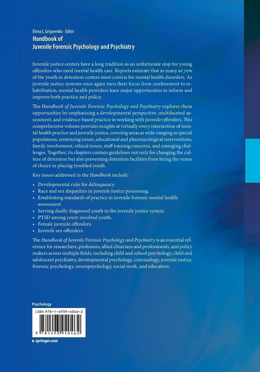 Produktbild: Handbook of Juvenile Forensic Psychology and Psychiatry