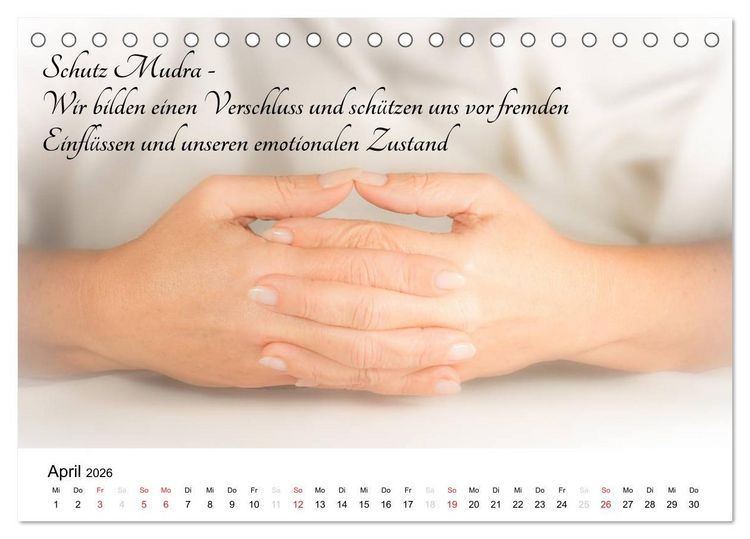 Produktbild: Mudras / 2026 (Tischkalender 2026 DIN A5 quer), CALVENDO Monatskalender